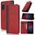 Per Sony Xperia 10 V Custodia per telefono in pelle con cuciture colorate e texture di vitello (rosso nero) Per Sony Xperia 10 V Custodia per telefono in pelle con cuciture colorate e texture di vitello (rosso nero)