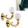 Gancio decorativo da parete per tenda a spillo con testa di wafer d'acqua retrò 2 pezzi (oro) Gancio decorativo da parete per tenda a spillo con testa di wafer d'acqua retrò 2 pezzi (oro)