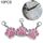 10 PZ Smalto Smalto Cat Dog Bear Orso PAW Stampe Catena di Key Catena di gioielli Making (Rosa) 10 PZ Smalto Smalto Cat Dog Bear Orso PAW Stampe Catena di Key Catena di gioielli Making (Rosa)