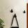 Creativo Gocce d'acqua Ganci da parete Decorazione della casa Resina Murale 3D Appendiabiti Ganci singoli Appendiabiti da parete, Dimensioni: Taglia piccola (Nero)