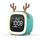 Cartoon Deer Shape Bambini Snooze Sveglia LED per studenti ricaricabile USB multifunzionale (blu)