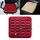 Tappetino riscaldato riscaldato invernale per cuscino riscaldante per sedile USB per auto, stile: quadrato (rosso)
