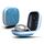 Custodia protettiva per auricolari wireless in silicone + PC con superficie a specchio per Beats Powerbeats Pro (blu + bianco) Custodia protettiva per auricolari wireless in silicone + PC con superficie a specchio per Beats Powerbeats Pro (blu + bianco)