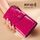 TP-192 First Layer of Bowhide Type Long Tipo Olio Pelle Pelle Ladies Clutch Retro Portafoglio RFID Anti-Theft Showies Portafoglio da donna (Rosa rossa)