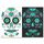 Adesivo per il viso con adesivi per tatuaggi divertenti luminosi bicolore di Halloween (FCY-001)