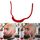 4 PC Strumenti di rasatura del righello per lo stile della barba (rosso)
