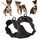 Cinturino pettorale per cani color macaron con cinturino in PVC per animali domestici, taglia: L (nero) Cinturino pettorale per cani color macaron con cinturino in PVC per animali domestici, taglia: L (nero)