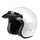 BYB 701 Casco moto retrò per tutte le stagioni, taglia: L (bianco brillante) BYB 701 Casco moto retrò per tutte le stagioni, taglia: L (bianco brillante)