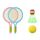2 paia Bambini Badminton Tennis Racchetta Sport all'aperto con due palline (Blue Pink) 2 paia Bambini Badminton Tennis Racchetta Sport all'aperto con due palline (Blue Pink)
