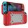 Gambi GamePad TPU+PC Custodia protettiva per Switch OLED (RED)
