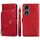 Custodia per cellulare in pelle con cerniera per Honor 90 5G (rossa)