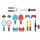 DOBE TNS-2125 Set sportivo somatosensoriale 18 in 1 per Nintendo Switch