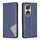 Custodia per telefono in pelle magnetica con texture romboidale per Honor 90 5G (blu) Custodia per telefono in pelle magnetica con texture romboidale per Honor 90 5G (blu)