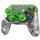 Per gamepad wireless a doppia vibrazione PS3 / PS4 con luci RGB (verde)