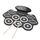W362 Batteria in silicone a doppio corno arrotolata a mano Pedale a percussione 7 Kit di batteria Batteria elettronica W362 Batteria in silicone a doppio corno arrotolata a mano Pedale a percussione 7 Kit di batteria Batteria elettronica