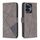 Custodia per telefono in pelle con trama romboidale con fibbia magnetica per Honor 100 (grigio) Custodia per telefono in pelle con trama romboidale con fibbia magnetica per Honor 100 (grigio)