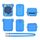 Custodia protettiva in silicone per macchina elettronica per animali domestici Bitzee (blu) Custodia protettiva in silicone per macchina elettronica per animali domestici Bitzee (blu)