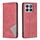 Custodia per telefono in pelle magnetica con texture romboidale per Honor X8b (rossa) Custodia per telefono in pelle magnetica con texture romboidale per Honor X8b (rossa)