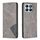 Custodia per telefono in pelle magnetica con texture romboidale per Honor X8b (grigio) Custodia per telefono in pelle magnetica con texture romboidale per Honor X8b (grigio)