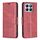 Per Honor X8b Custodia in pelle di agnello con texture in puro colore Flip (Rosso)