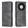Per Honor X9b/Magic6 Lite 5G Custodia in pelle di agnello con texture in puro colore Flip (Nero)