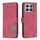 Custodia per telefono in pelle con trama romboidale con fibbia magnetica per Honor X8b (rossa) Custodia per telefono in pelle con trama romboidale con fibbia magnetica per Honor X8b (rossa)