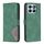 Custodia per telefono in pelle con trama romboidale con fibbia magnetica per Honor X8b (verde) Custodia per telefono in pelle con trama romboidale con fibbia magnetica per Honor X8b (verde)