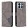 Custodia per telefono in pelle con trama romboidale con fibbia magnetica per Honor X8b (grigio) Custodia per telefono in pelle con trama romboidale con fibbia magnetica per Honor X8b (grigio)