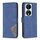 Custodia per telefono in pelle con trama romboidale con fibbia magnetica per Honor X7b (blu) Custodia per telefono in pelle con trama romboidale con fibbia magnetica per Honor X7b (blu)