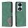 Custodia per telefono in pelle con trama romboidale con fibbia magnetica per Honor X7b (verde) Custodia per telefono in pelle con trama romboidale con fibbia magnetica per Honor X7b (verde)