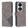 Custodia per telefono in pelle con trama romboidale con fibbia magnetica per Honor X7b (grigio) Custodia per telefono in pelle con trama romboidale con fibbia magnetica per Honor X7b (grigio)