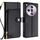 Custodia per telefono in pelle con cerniera per OPPO Find X7 5G (nera)