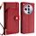Custodia per telefono in pelle con cerniera per OPPO Find X7 5G (rossa)