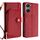 Custodia in pelle per telefono con cerniera per vivo Y03 4G (rossa)