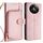 Custodia per telefono in pelle con cerniera Realme 12 5G (oro rosa)
