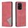 Custodia per telefono in pelle magnetica con texture romboidale per Honor 200 Lite (rossa)