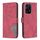 Custodia per telefono in pelle con texture romboidale con fibbia magnetica per Honor 200 Lite (rossa)