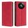 Custodia magnetica in pelle per Realme 12 5G Skin Feel (rossa)