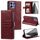 Custodia per telefono in pelle a portafoglio con 6 carte semplice per Motorola Edge 50 Pro (vino rosso) Custodia per telefono in pelle a portafoglio con 6 carte semplice per Motorola Edge 50 Pro (vino rosso)