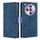 Custodia per telefono in pelle con chiusura magnetica in coccodrillo Skin Feel per OPPO Find X7 5G (blu)