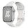 Per Apple Watch SE 2022 cinturino in silicone mimetico con fibbia a farfalla stile foro da 40 mm (bianco) Per Apple Watch SE 2022 cinturino in silicone mimetico con fibbia a farfalla stile foro da 40 mm (bianco)