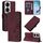 Custodia per telefono in pelle con custodia a tracolla in rilievo 3D per Honor Play 50 Plus (vino rosso) Custodia per telefono in pelle con custodia a tracolla in rilievo 3D per Honor Play 50 Plus (vino rosso)