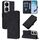 Custodia per cellulare in pelle con custodia a tracolla 3D in rilievo per Honor Play 50 Plus (nera) Custodia per cellulare in pelle con custodia a tracolla 3D in rilievo per Honor Play 50 Plus (nera)