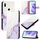 Per Huawei P Smart Z / Y9 Prime 2019 PT003 Custodia in pelle con motivo marmorizzato (LS006 Bianco Viola) Per Huawei P Smart Z / Y9 Prime 2019 PT003 Custodia in pelle con motivo marmorizzato (LS006 Bianco Viola)