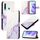 Per Huawei Enjoy 9s / P Smart+ 2019 PT003 Custodia in pelle con motivo marmorizzato (LS006 Bianco Viola) Per Huawei Enjoy 9s / P Smart+ 2019 PT003 Custodia in pelle con motivo marmorizzato (LS006 Bianco Viola)