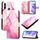 Per Huawei Enjoy 20 SE / Y7a / P smart 2021 PT003 Custodia in pelle con motivo marmorizzato (LS001 Rosa Viola Oro) Per Huawei Enjoy 20 SE / Y7a / P smart 2021 PT003 Custodia in pelle con motivo marmorizzato (LS001 Rosa Viola Oro)