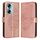 Custodia per telefono in pelle farfalla goffrata per Honor 60 (oro rosa)