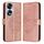 Custodia per telefono in pelle farfalla goffrata per Honor 70 (oro rosa)