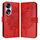 Custodia per telefono in pelle con farfalla goffrata per Honor 70 (rossa)