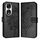 Custodia per telefono in pelle con farfalla goffrata per Honor 90 (nera)